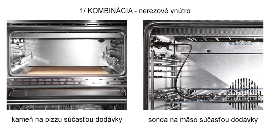 1 kombinácia nerezovej dvojrúry ASCOT